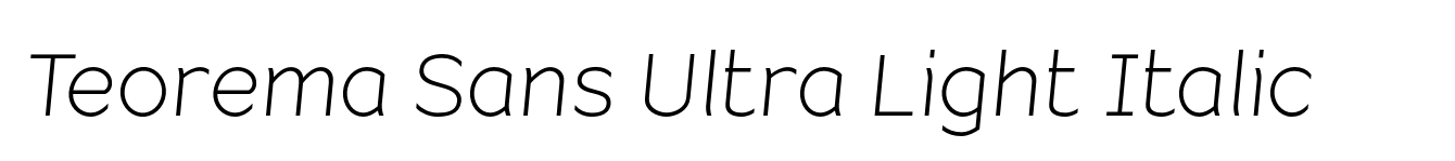 Teorema Sans Ultra Light Italic image